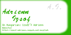 adrienn izsof business card